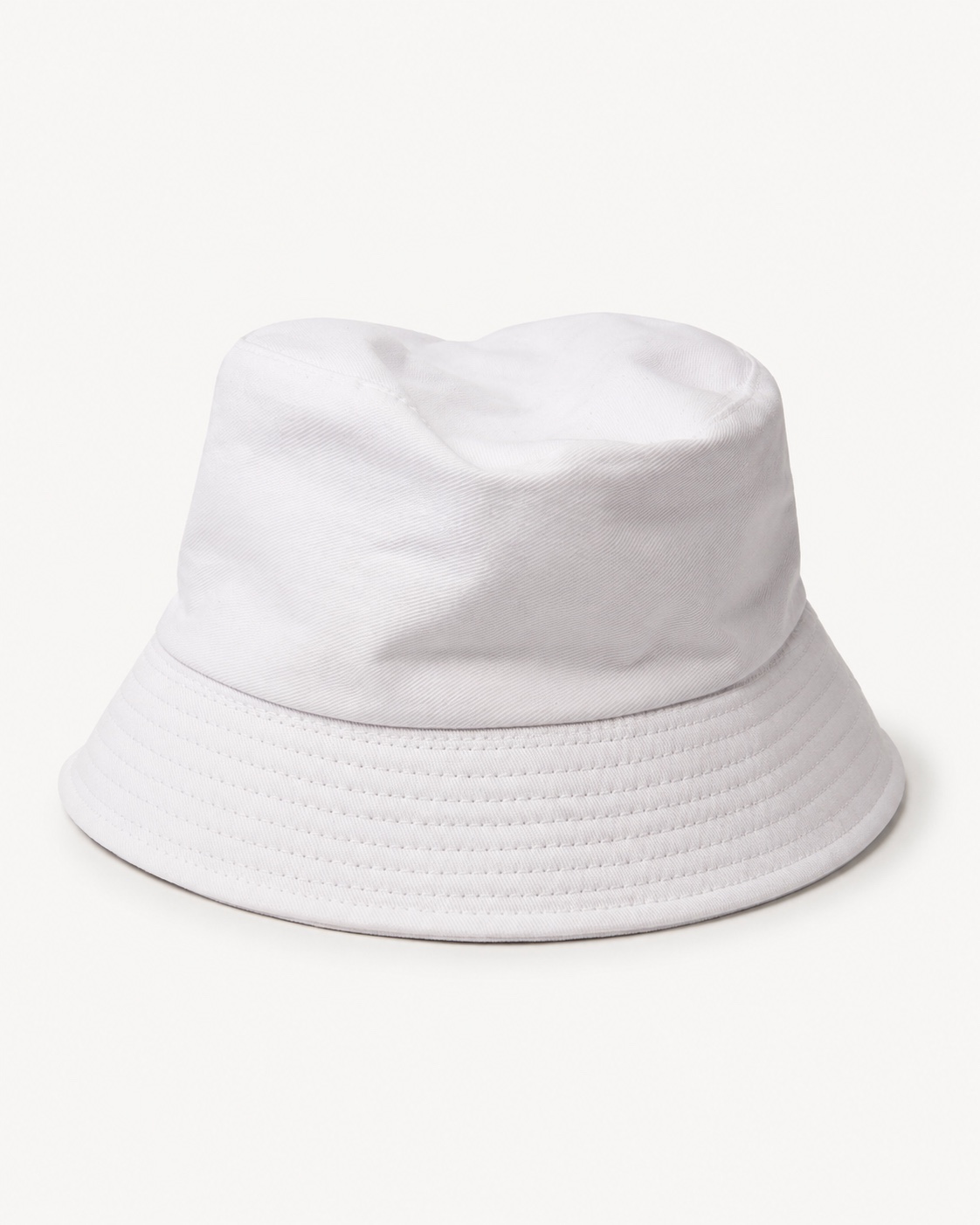 Leeds United Smiley Badge White Bucket Hat – back view.