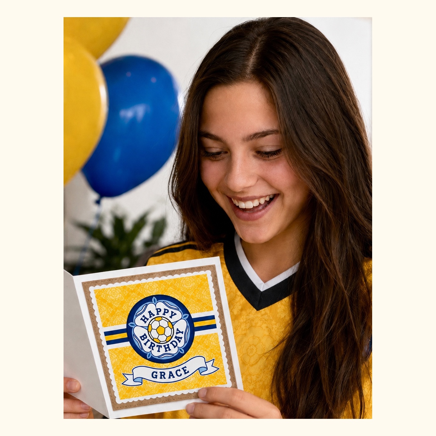 Dirty Leeds® Personalised Leeds-Inspired Birthday Card – product image.